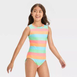 NWT Art Class Girls XL (14) Sweet Summer One Piece Swimsuit UPF 50+